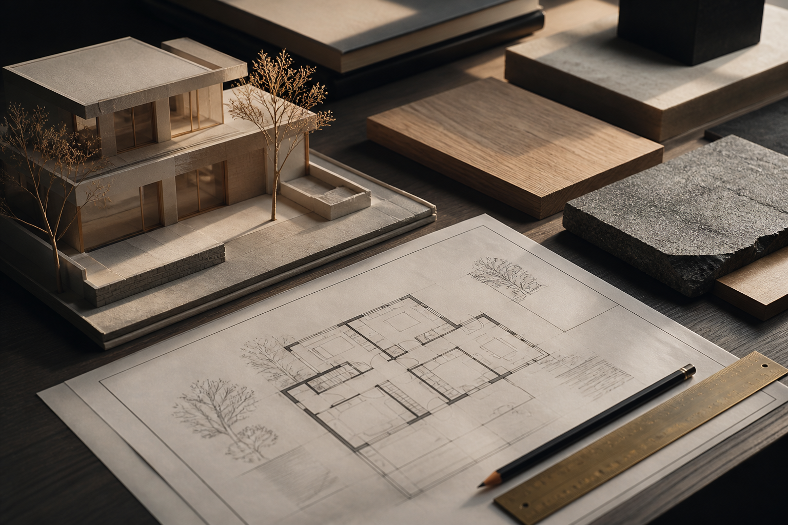 Architektonická studie moderního domu